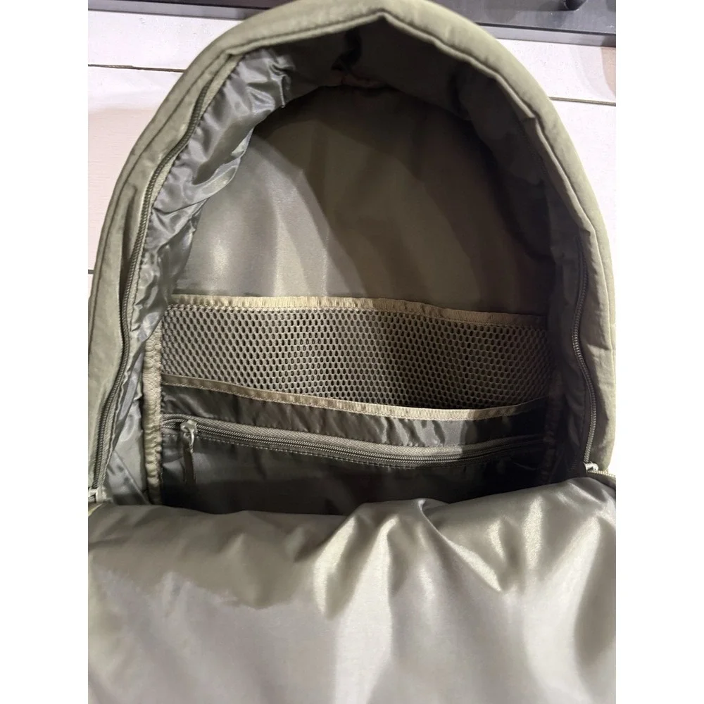 Victoria's‎ Secret PINK Backpack Quilted Puffer Solid Olive Green NWT Laptop